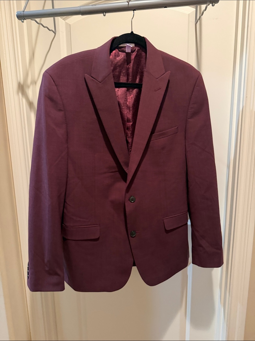 Bar III Men's Plum Sport Coat Blazer
